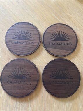 Casamigos Wood Logo Coaster Set